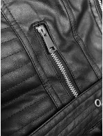 Čierna dámska bunda s kapucňou J Style (11Z8077)