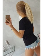 Halenka s potiskem model 18742964 černá - K-Fashion