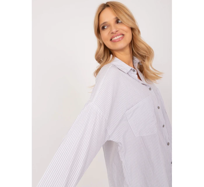 Košeľa BP KS 1012V 2.70 bielo-sivá