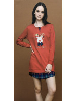 Dámska nočná košeľa LA2010PB červená - Noidinotte