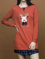 Dámska nočná košeľa LA2010PB červená - Noidinotte