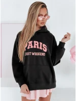 Dámska nadrozmerná mikina PARISSIA black FashionStreet BY1453