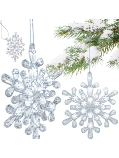 Závesná dekorácia snehová vločka 12x12 CM MODEL 4