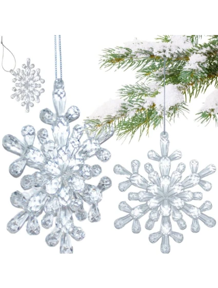 Závesná dekorácia snehová vločka 12x12 CM MODEL 4 Závesná dekorácia snehová vločka 12x12 CM MODEL 4