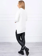 Sveter s golierom vo farbe ecru