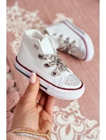 Dětské Tenisky Se Zirkony Bílé Smile Dětské Tenisky Se Zirkony Bílé Smile