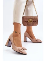 Na Podpatku S Mašlí Beige model 21649229 - VINCEZA