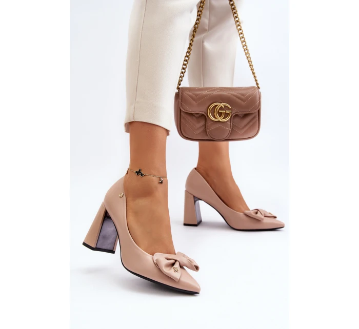 Na Podpatku S Mašlí Beige model 21649229 - VINCEZA