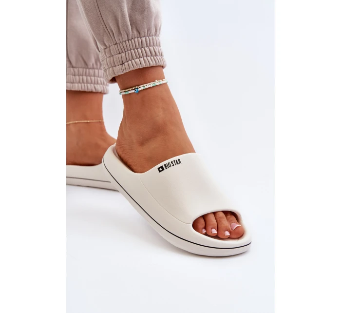 Lekkie Klapki Damskie Big Star NN274A043 Białe