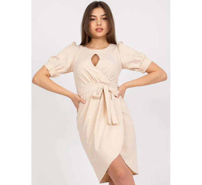 Šaty LK SK model 17404325 světle béžová - FPrice