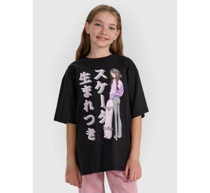 Dívčí tričko oversize s potiskem model 21736418 - 4F