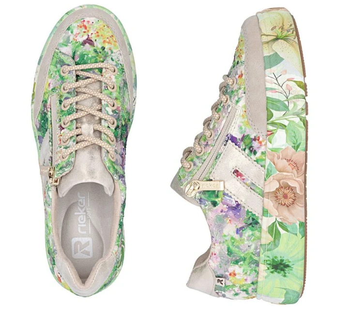 Dámské boty na platformě zelené model 21910646 - Rieker