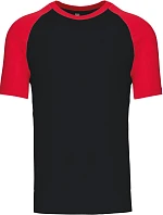 Kariban K 330 Baseballové tričko 20.K330 čierne/červené
