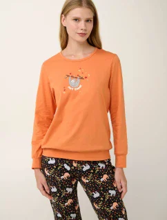 Vamp - Bavlnené dámske pyžamo s manžetami 21928 - Vamp