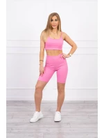 Súprava s nohavicami s vysokým pásom svetlo ružová Súprava s nohavicami s vysokým pásom svetlo ružová