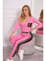 Leopardia sada svetlo ružová