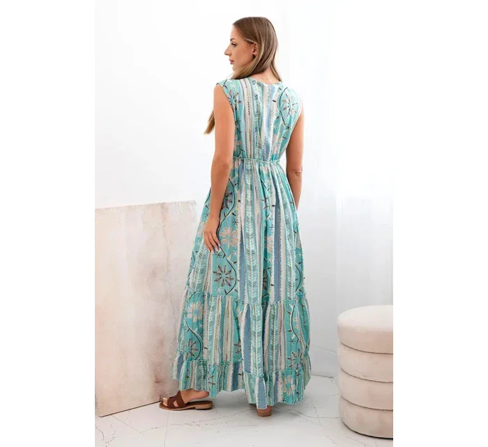 Dámsky bavlnený plášť do dažďa so zaväzovaním v páse tyrkysový