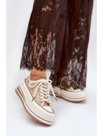 Dámské Tenisky Na Masivní Platformě model 21691040 Béžové - S.Barski