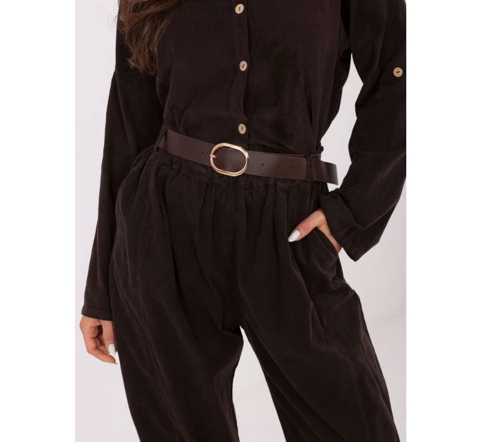 IT nohavice SP 258009.83 tmavohnedé