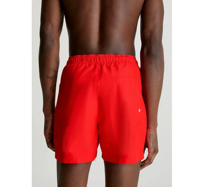 Pánske stredne dlhé plavecké šortky so šnúrkou KM0KM00794 XNE Red - Calvin Klein