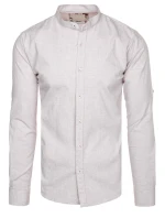 Pánská košile se stojáčkem světle růžová Dstreet model 21989391 - FashionStreet