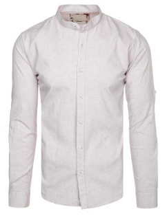 Pánská košile se stojáčkem světle růžová Dstreet model 21989391 - FashionStreet