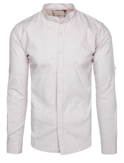 Pánská košile se stojáčkem světle růžová Dstreet model 21989391 - FashionStreet