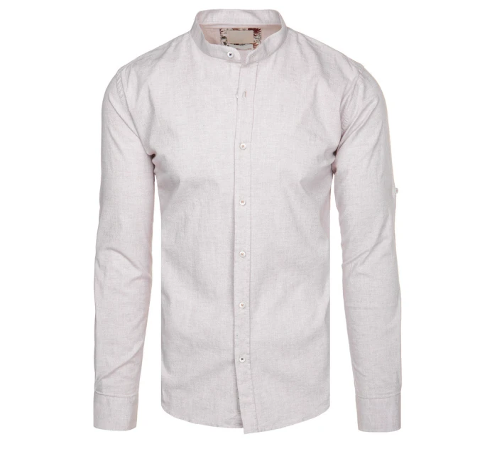 Pánská košile se stojáčkem světle růžová Dstreet model 21989391 - FashionStreet