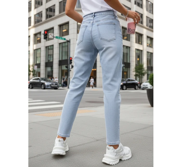 Dámske džínsy mom fit svetlomodré FashionStreet UY2859
