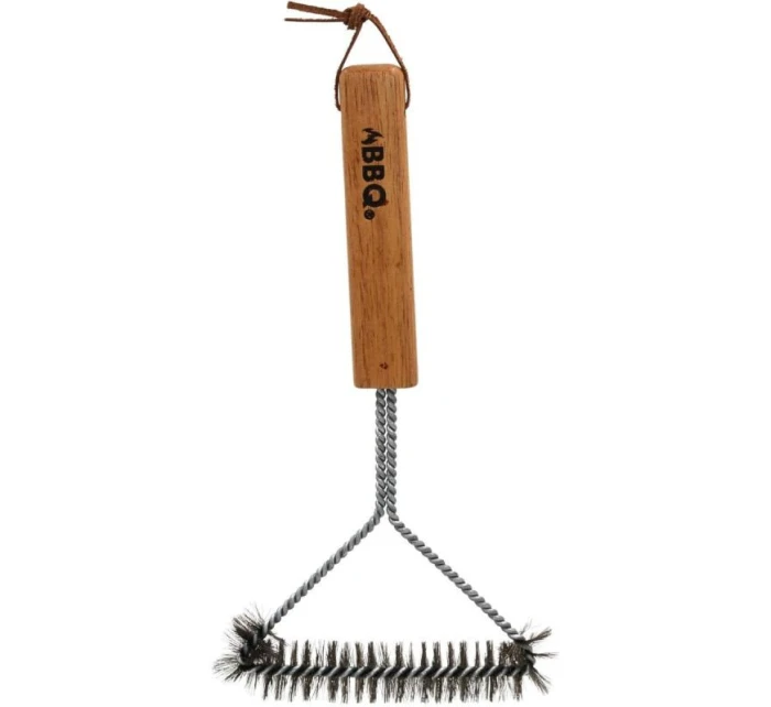 30x14 cm čistiaca kefka s drevenou rukoväťou