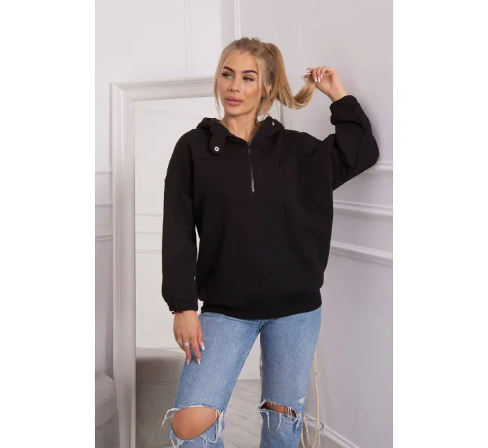 Mikina s kapucňou čierna