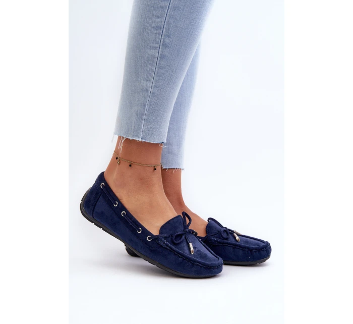 Damskie Zamszowe Mokasyny Granatowe Si Passione Damskie Zamszowe Mokasyny Granatowe Si Passione