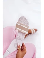 Vzorované Plné Dámské Sandály Béžové model 21689586 - Boto