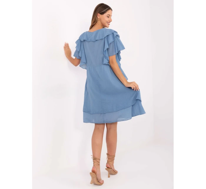 Sukienka MI SK model 21217585 ciemny niebieski - FPrice Sukienka MI SK model 21217585 ciemny niebieski - FPrice