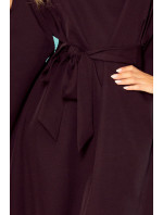 Dámske šaty so zaväzovaním v páse Numoco SOFIA - čierne