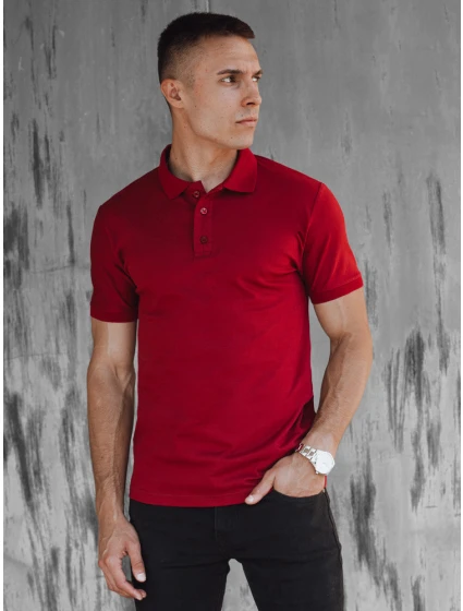 Pánske bordové polo tričko FashionStreet PX0607