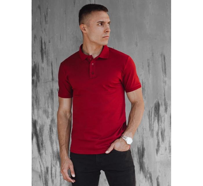 Pánske bordové polo tričko FashionStreet PX0607