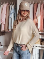 Dámský oversize hladký svetr peach Dstreet model 21986077 - FashionStreet