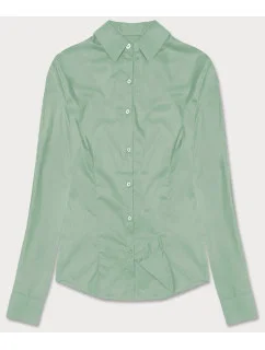 Světle zelená klasická dámská košile model 18302325 - J.STYLE