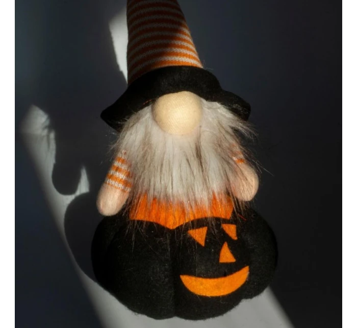 DEKORATÍVNA FIGÚRKA NA TEKVICI 35CM LED HALLOWEEN ČIERNA