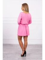 Šaty s flitrovým vreckom svetlo ružové