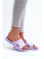 Klasyczne Klapki Damskie Fioletowe Juniria