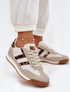Nízké Dámské Tenisky Leopardí Béžové model 21696422 - Boto