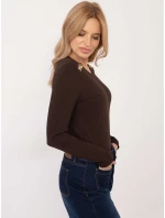 Bluzka RV BZ A model 20609024 ciemny brązowy - FPrice Bluzka RV BZ A model 20609024 ciemny brązowy - FPrice