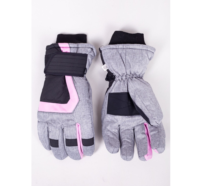 Dámske zimné lyžiarske rukavice Yoclub REN-0261K-A150 Grey