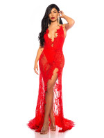 Soo Seductive! open back lace Red Carpet Dress