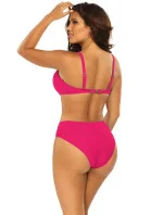 Dámske dvojdielne plavky Fashion 27 S940SV1-2d tm.ružové- Self