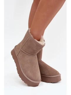 Dámské sněhule model 21949081 hnědé - SWEET SHOES