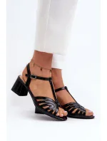 Sandále na podpätku model 197091 Krok vo veľkom štýle