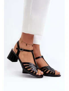 Sandále na podpätku model 197091 Krok vo veľkom štýle